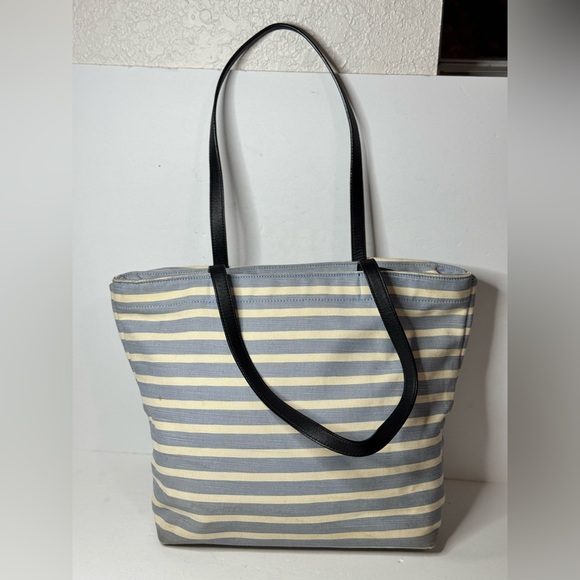 Kate Spade On Purpose Sailing Stripe Canvas Bow Tote - Picture 3 of 13